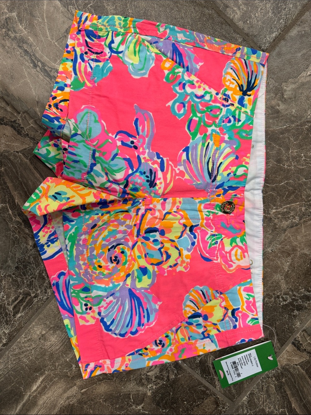 Lilly Pulitzer Neon Pink Multi Floral Print Women’s Shorts